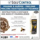Poudre Insecticide guêpes - frelons dont asiatique, fourmis, fourmilières, Permax D - Flacon souffleur de 400 g