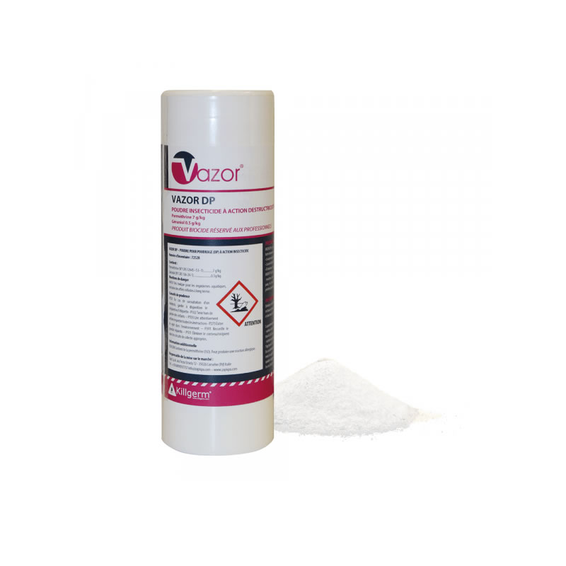 Poudre contre les guepes, frelons, frelons asiatiques et fourmis, Vazor DP - Pot de 500g